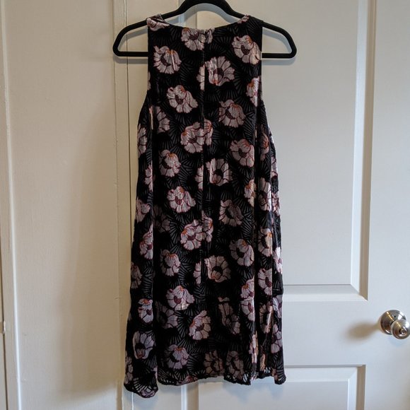 LOFT Iced Floral Velvet Swing Dress - Picture 3 of 10